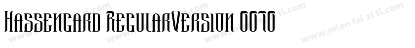 Hassengard RegularVersion 001000字体转换